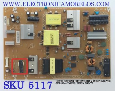 FUENTE PARA TV INSIGNIA / NUMERO DE PARTE PLTVFW441XAG2 / 715G7374-P01-000-002H / A1701052348 / FW441XAG2 / 3656941 / PANEL TPT550U1-QVN05.U REV:S000G / MODELO NS-55DR710NA17
